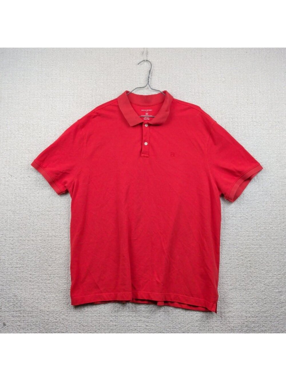 Banana Republic  Pique Polo Organic Cotton Shirt Sz XXL Red Short Sleeve Preppy
